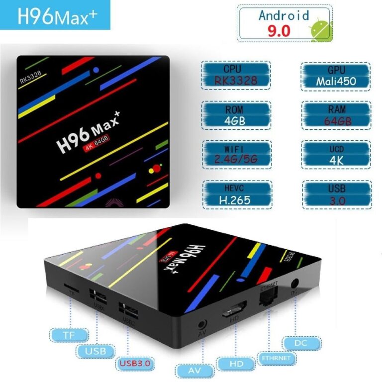Smart Tv Box H96 max+ | Android Albania 4K | 32 GB thumbnail 2