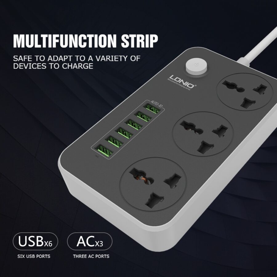 LDNIO-SC3604-power-strip-with-6-usb-ports-for-mobile-charger-and-3-universal-outlets-power
