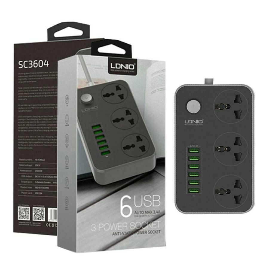 Super charger LDNIO Dyqan Taxi Karikues Telefoni me 6 dalje usb