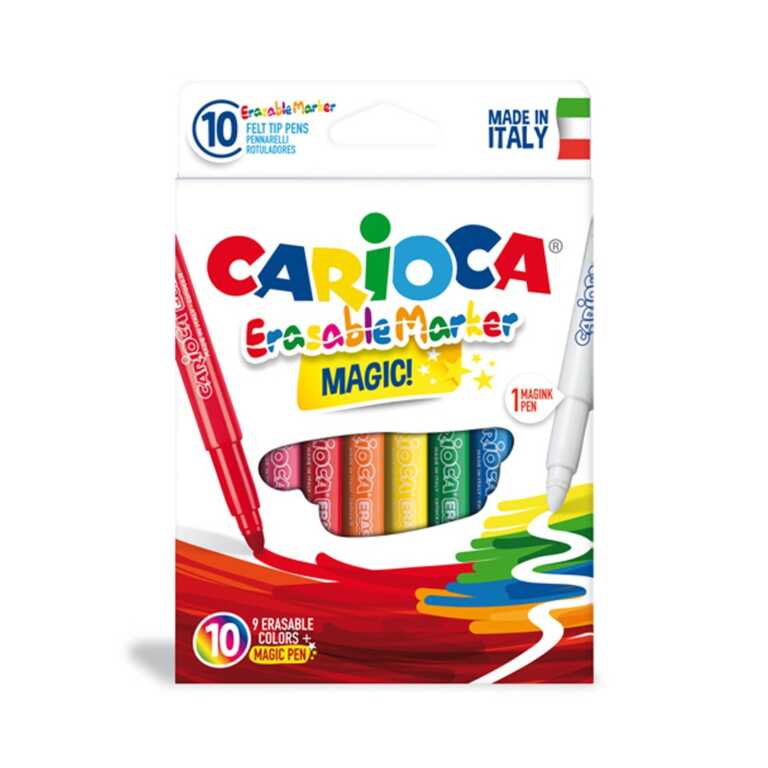 Carioca Erasable Marker | Bojra per femije | 10 Cope
