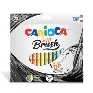 artikuj shkollor carioca super brush marker lapsa te lengshem 6170 dyqna taxi bojra per femije