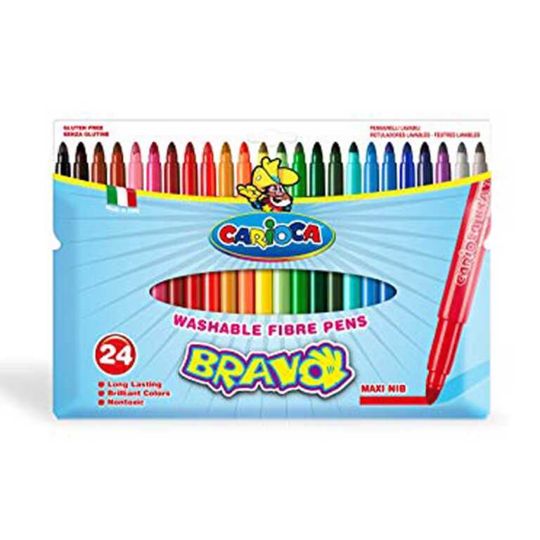 Markers Carioca Bravo | Bojra per femije | 24 Cope