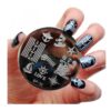 pllake metalike per thonjte me dizajne te ndryshme nails art dyqan taxi porosit blerje bli online