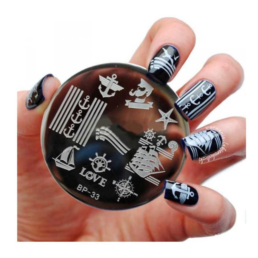 pllake metalike per thonjte me dizajne te ndryshme nails art dyqan taxi porosit blerje bli online