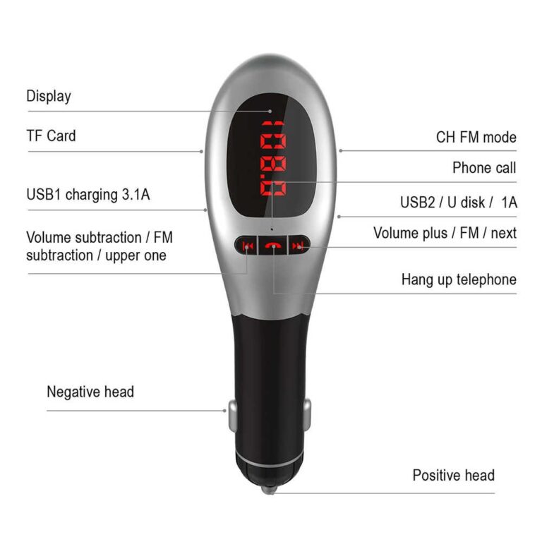 Wireless FM Transmitter for Car | Bluetooth Mp3 Player thumbnail 2