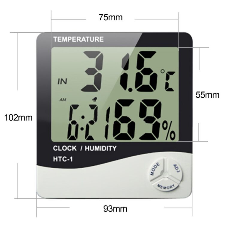 Digital Hygrometer | Mates Temperature dhe Lageshtie thumbnail 3