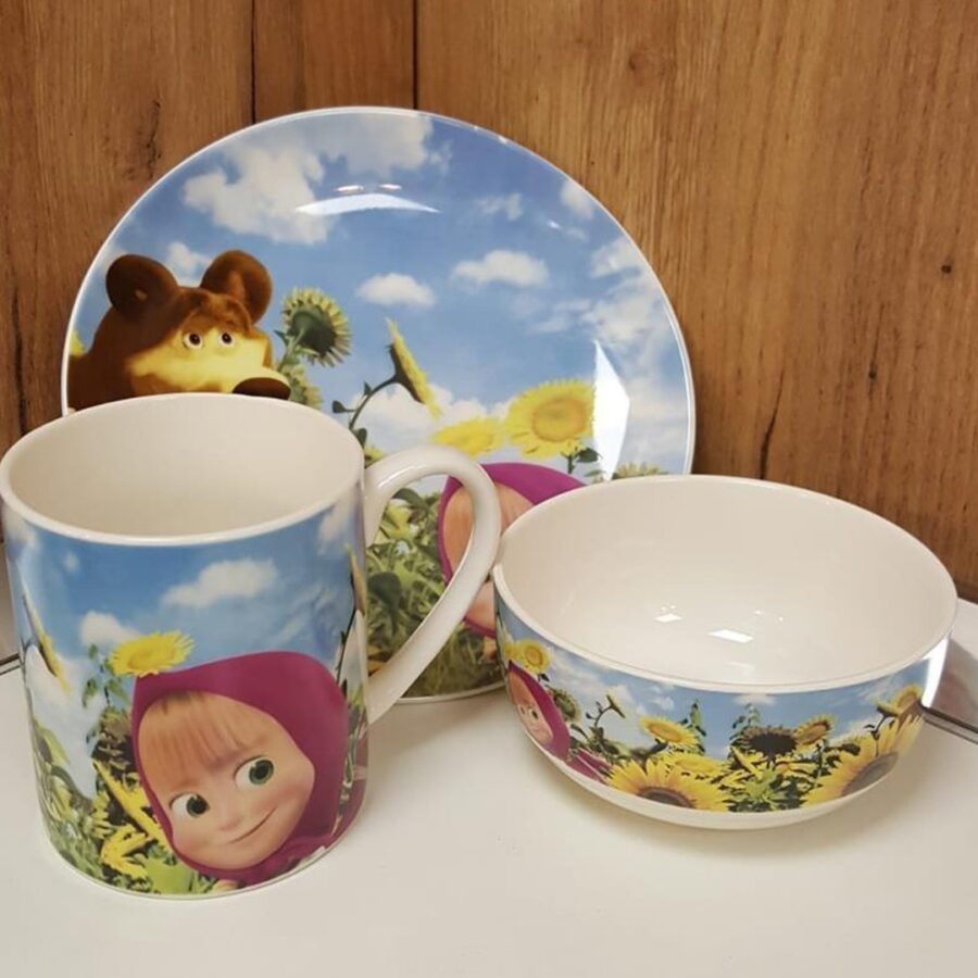set-procelani-per-femije-3-cope-masha-and-the-bear-bli-online-ne-dyqan-taxi-al Set porcelani per femije