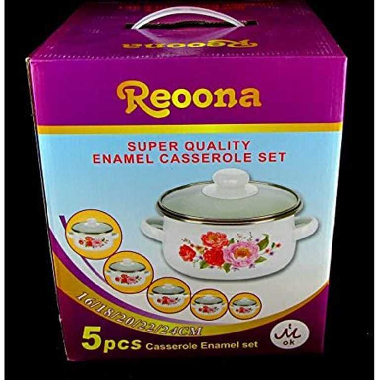 Set tenxhere me lule – Reoona Enamel Cookware Set