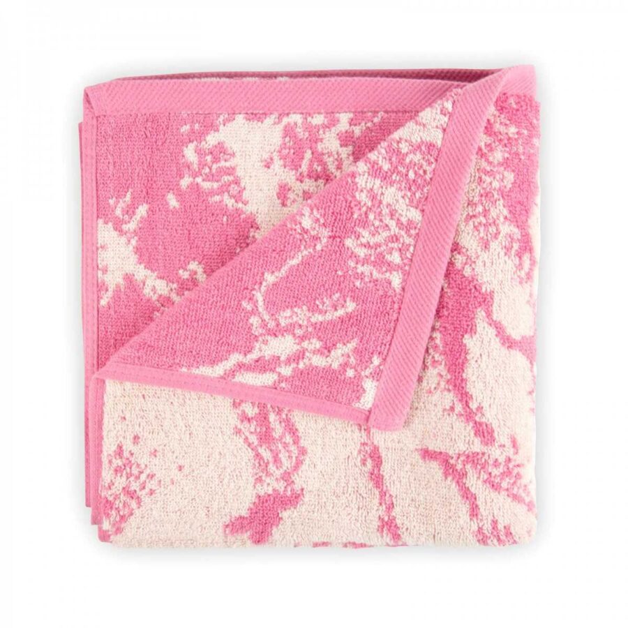 Peshqir Prima jacquard, pambuk,i lehte, Rozë