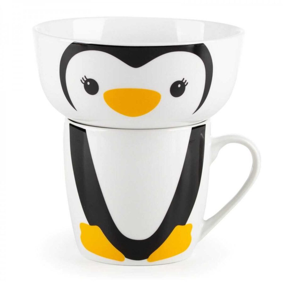 Set porcelani per femije - Penguin Breakfast Set