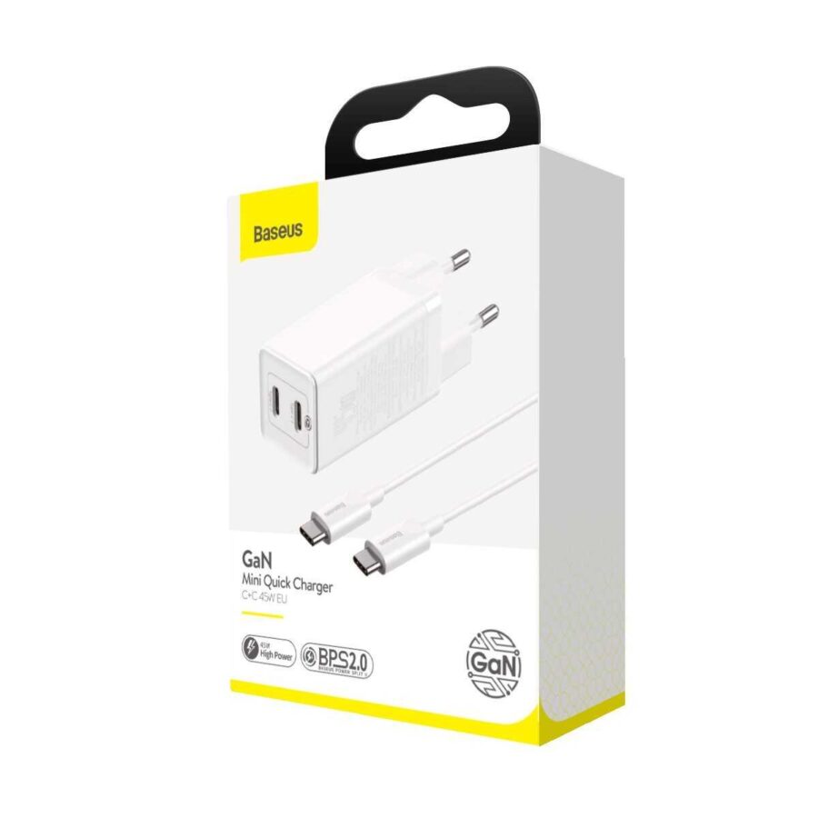 baseus quick charger gan 45w dyqan taxi