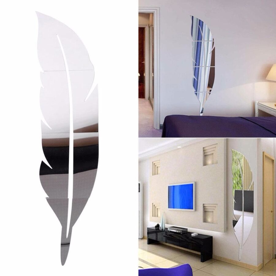 Feather Style Acrylic Mirror dyqan taxi