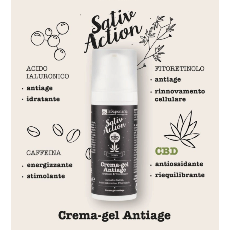 Krem fytyre anti rrudhe | Xhel hidratant Sativ Action