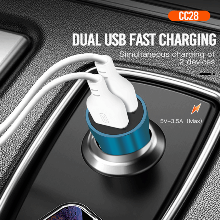 Karikues makine metalik Car charger XO CC28 thumbnail 3
