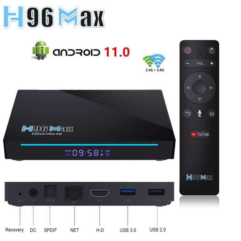 Tv Box Android H96 Max 8GB RAM 64GB ROM thumbnail 5