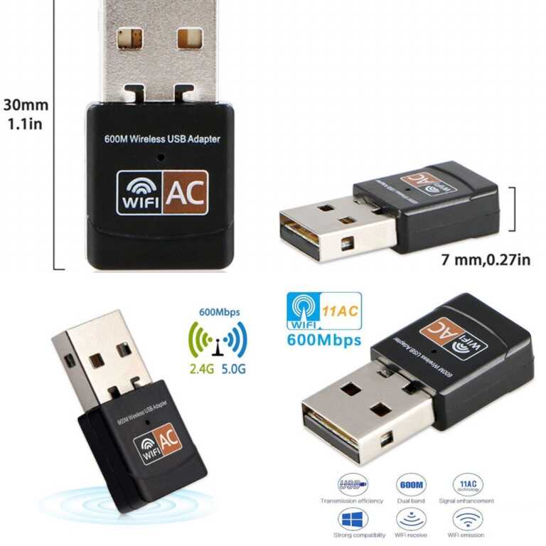 USB Adapter 600 Mbps Lan | Ethernet 2.4G thumbnail 2