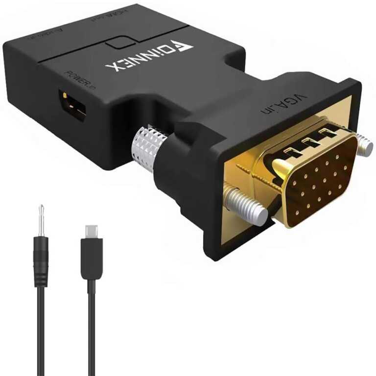 Adapter VGA ne HDTV dhe konvertues audio