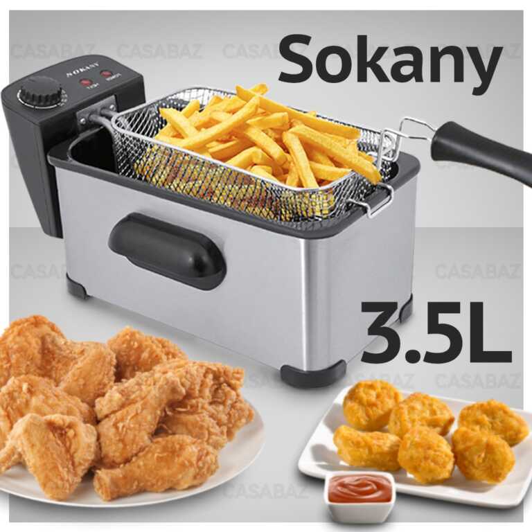 Friteze elektrike 3.5L me termostat Sokany HD-3302 thumbnail 3