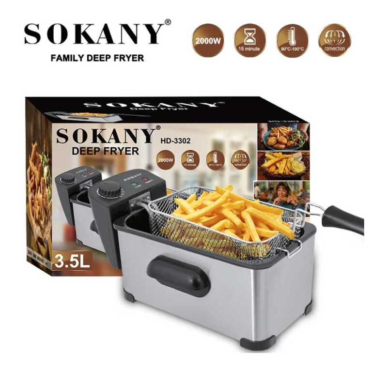 Friteze elektrike 3.5L me termostat Sokany HD-3302 thumbnail 4