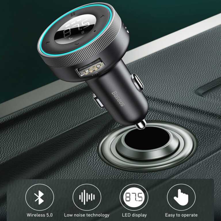 Modulator makine me Bluetooth Baseus Car Kit thumbnail 2