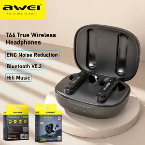 awei t66 bluetooth 5,3 kufje ne dyqan taxi