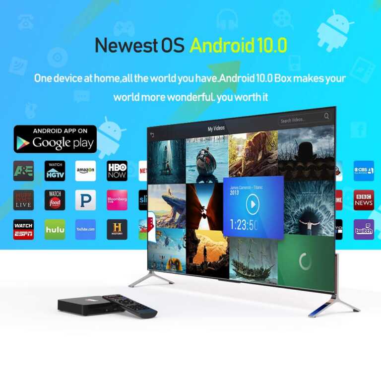 Android TV BOX T95 Android 10.0 2/16GB thumbnail 2