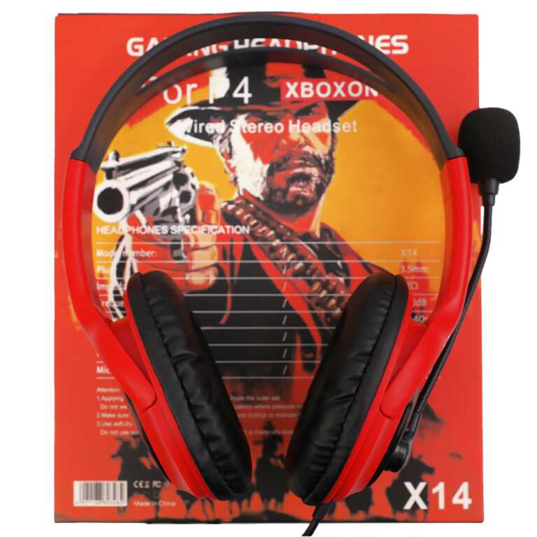 Kufje Gaming Headphones X14 Red Dead Games