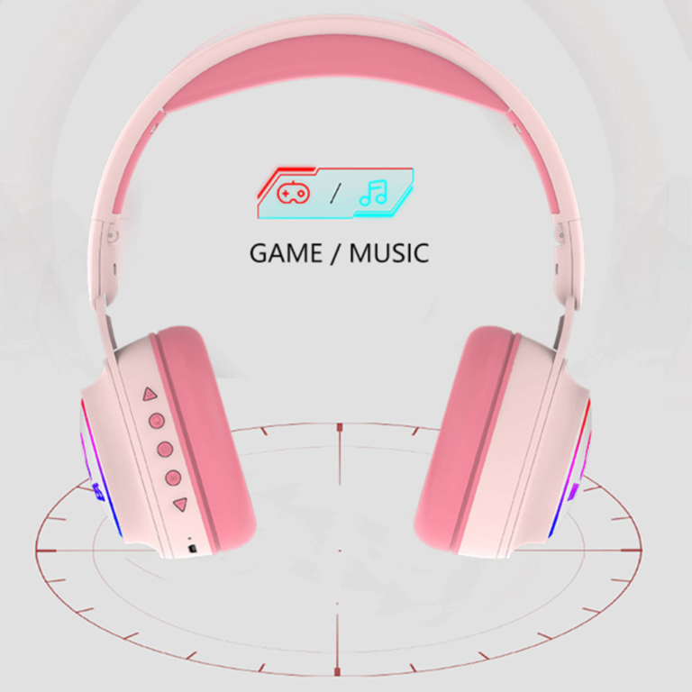 Kufje me drita RGB PM-03 Wireless Headphones thumbnail 2