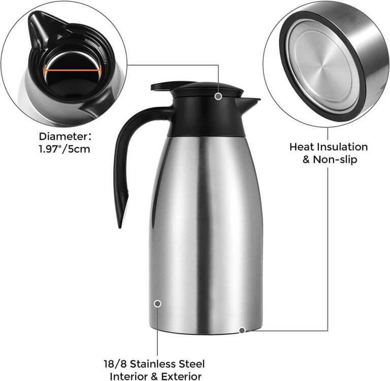 Ibrik inoksi per kafe 2000ml Coffee Pot thumbnail 2