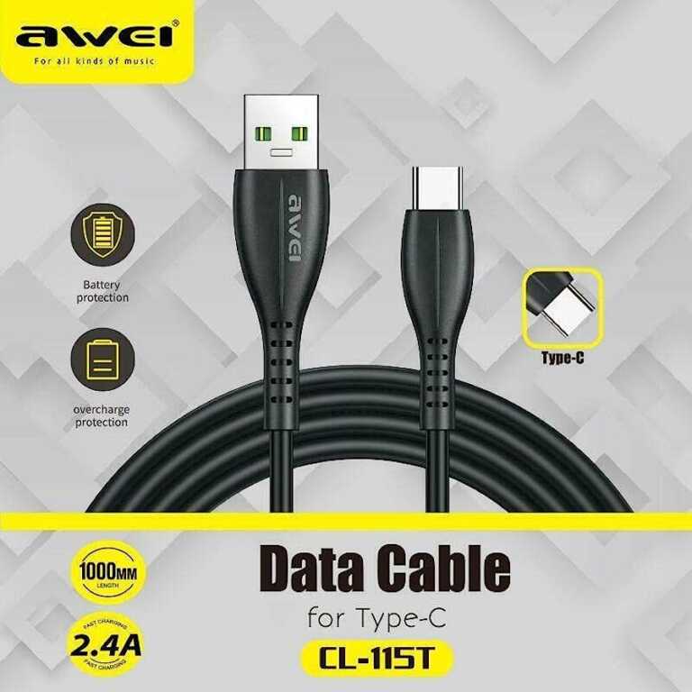 Kabell karikimi 1m Lightning/Micro Usb/Type C Awei 115 thumbnail 2