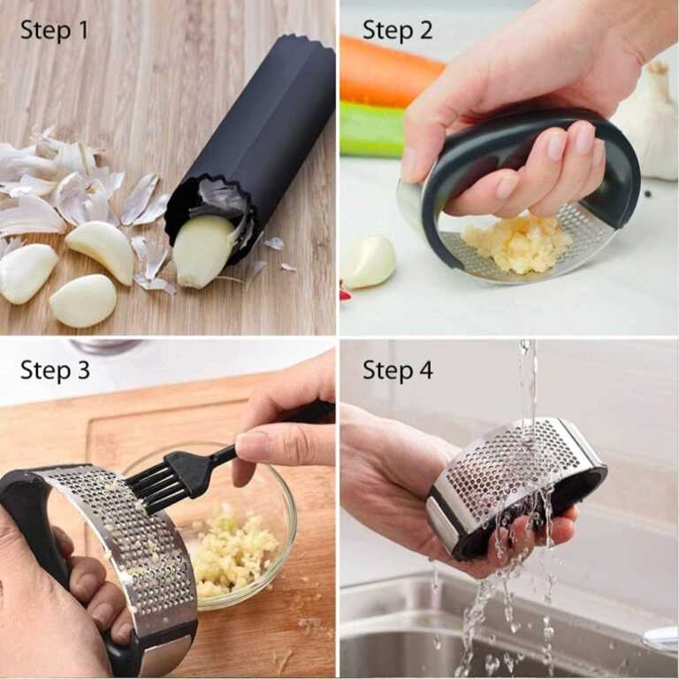 Grirese hudhre manuale Garlic Press thumbnail 2