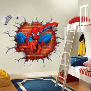 sticker me spiderman ne dyqan taxi