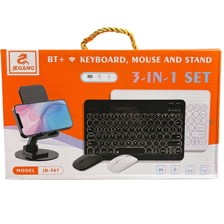 Set tastiere wireless mouse dhe mbajtese JB987 thumbnail 2
