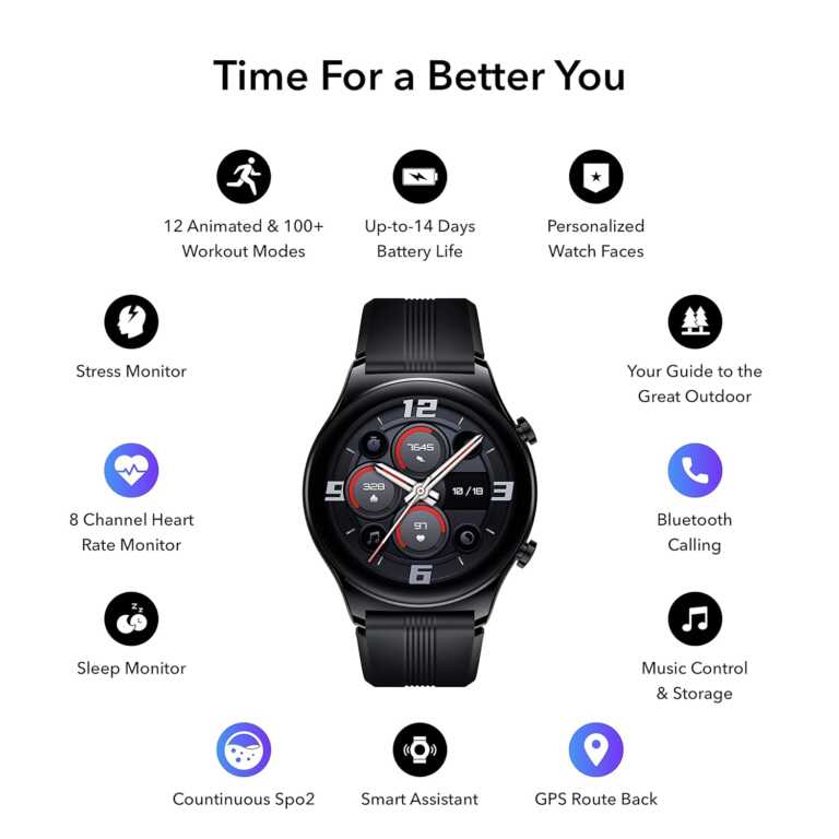 Smartwatch me GPS dhe BT HONOR GS 3