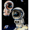 astronaut loder me muzike ne dyqan taxi