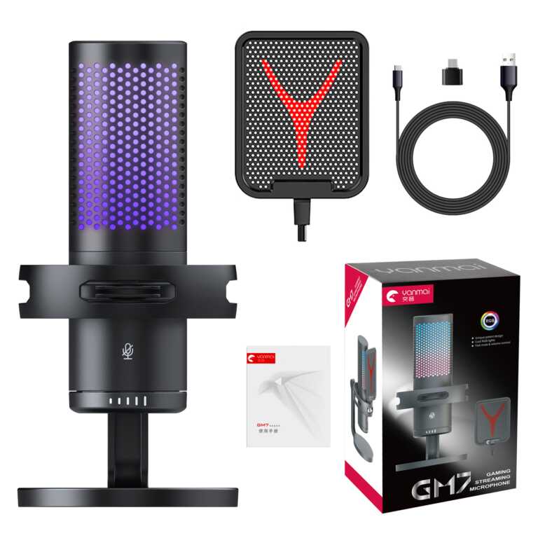 Mikrofon profesional RGB GM7 Gaming thumbnail 2