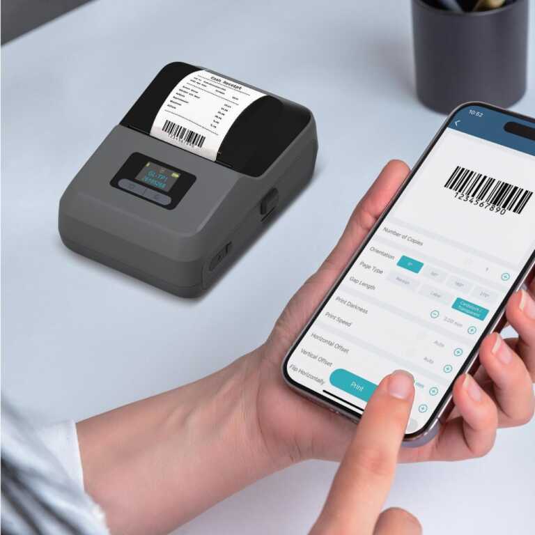 Printer termik 203 DPI me Bluetooth thumbnail 3
