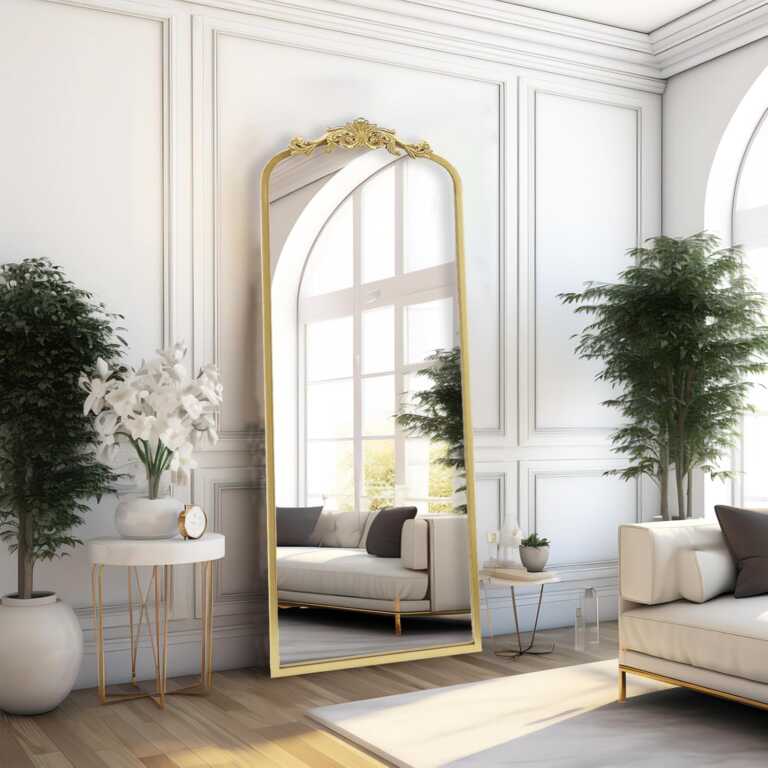Pasqyre dekorative me kornize gold 160x50cm