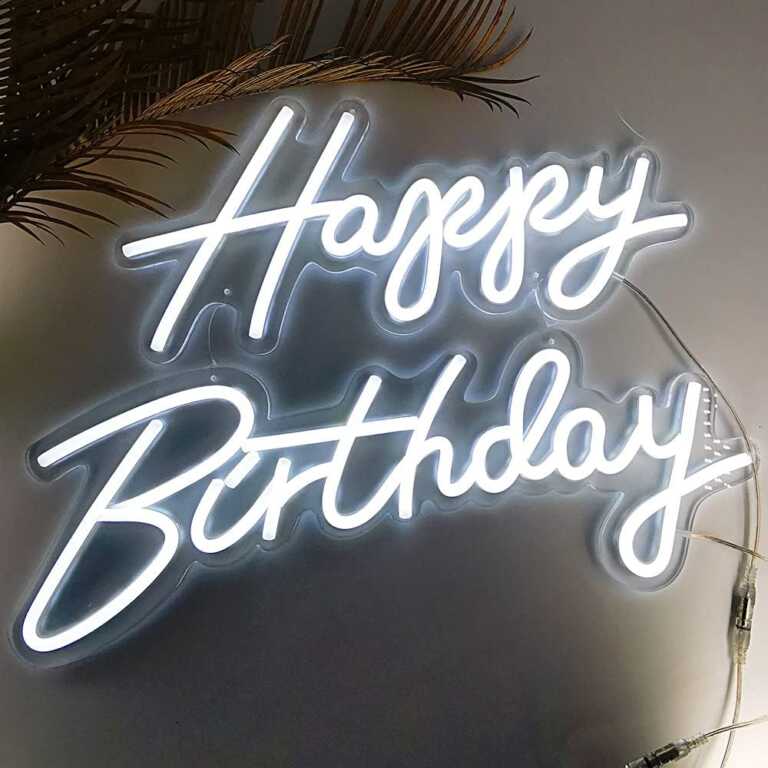 Panel dekori LED neon “Happy Birthday”