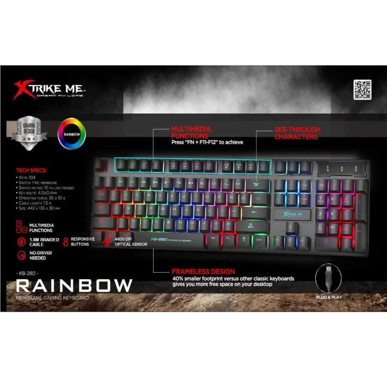 Tastiere me fishe Xtrike Me KB-280 thumbnail 3