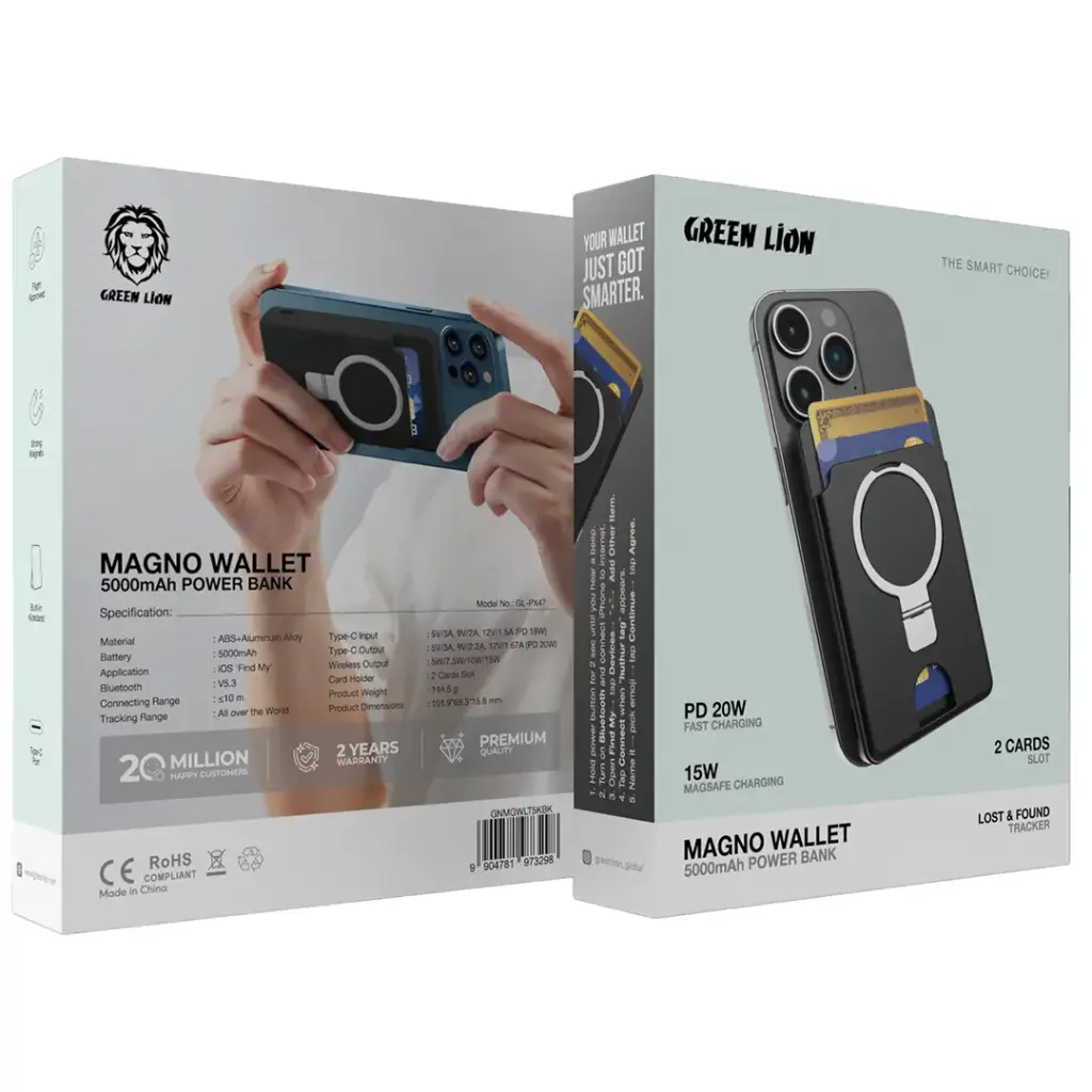 Green Lion Magno Wallet 5000mAh Power Bank ne dyqan taxi green lion magno wallet ne dyqan taxi